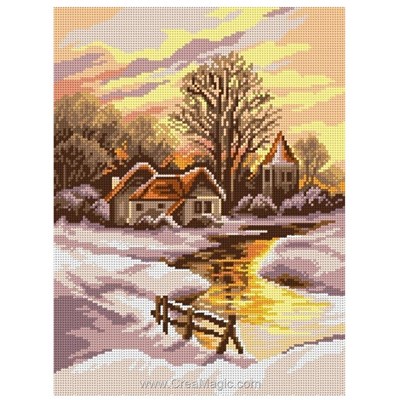 Canevas paysages - Canevas Winter Landscape - Orchidea