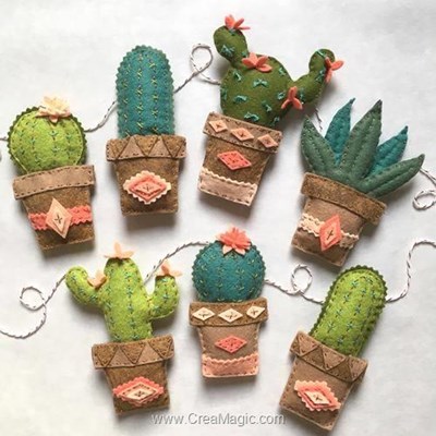 Kit feutrine - Guirlande cactus - The Cinnamon Patch