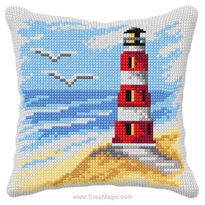 Kit coussin le phare de la dune au point de croix d'Orchidea