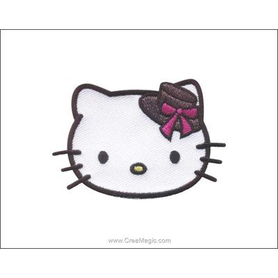 Ecusson brodé hello kitty portrait chapeau de MLWD