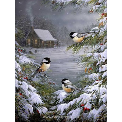 Kit broderie diamant Diamond Painting winter messenger