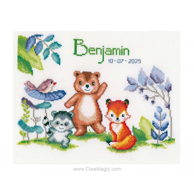 Broderie Naissance - Animaux - Vervaco