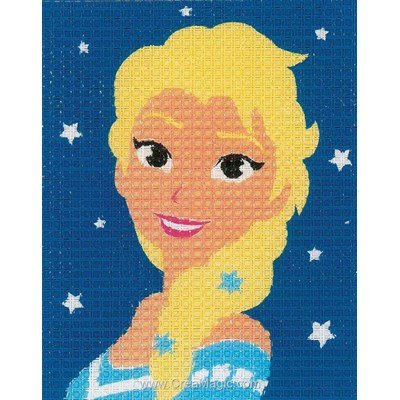 Kit canevas enfant Vervaco reine de neige frozen elsa - disney