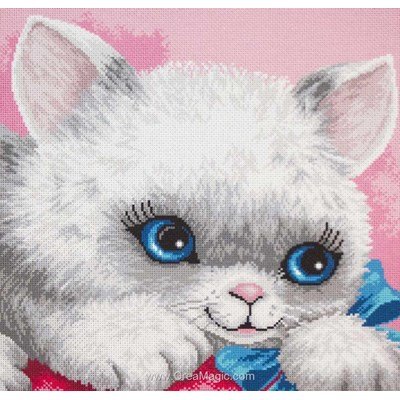 Kit broderie aida imprimée chaton kitten - Collection d'art