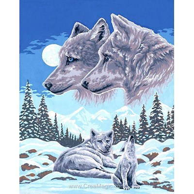 Canevas le loup et la louve de Collection d'art