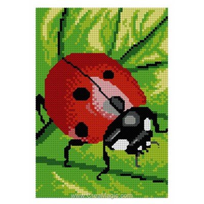 Coccinelle et feuille mini kit - Luc Création