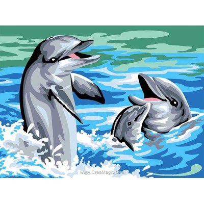 Margot canevas jeux de dauphins