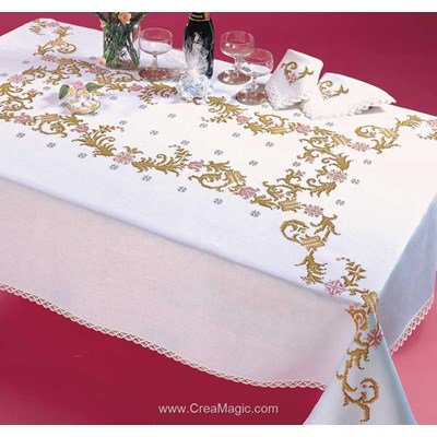 Nappe favorite en broderie au point de croix imprimé de Margot Broderie