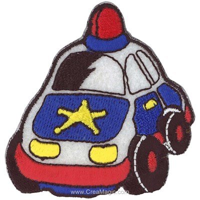 Motif thermocollant voiture de police de MLWD