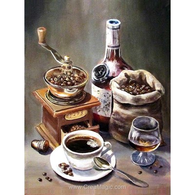 Kit broderie diamant Diamond Painting coffee set