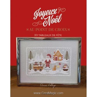 Livre Joyeux noel au point de croix - 20 tableaux de fete - Librairie Créative