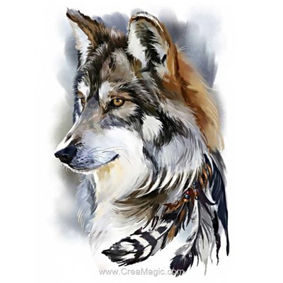 Kit broderie diamant wolf spirit - Collection d'art
