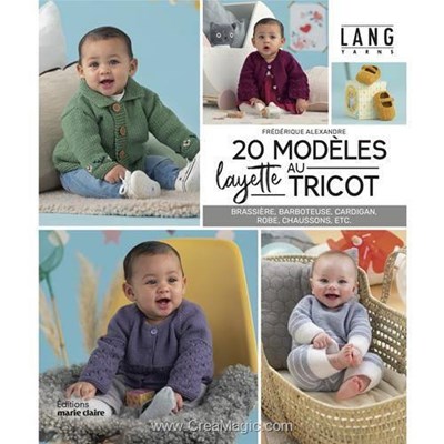 Livre 20 modeles layette au tricot - Librairie Créative