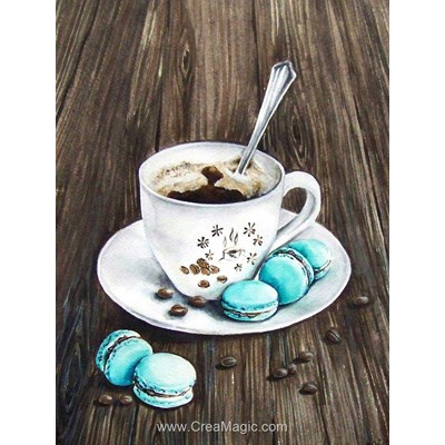 Broderie diamant macaroons for coffee de Diamond Painting