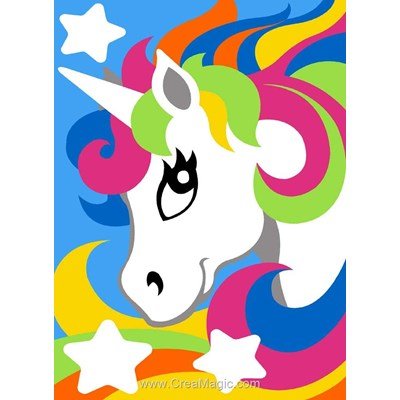 Canevas Margot licorne multicolore