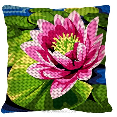 Kit coussin au demi point lotus rose de SEG