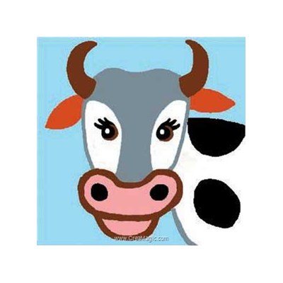 Kit canevas Luc Création pour débutant portrait de vache