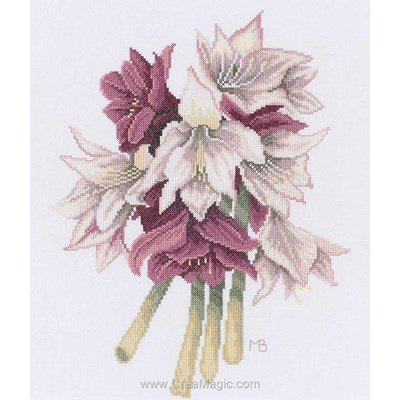 Broderie en point compté Lanarte amaryllis - mb sur etamine