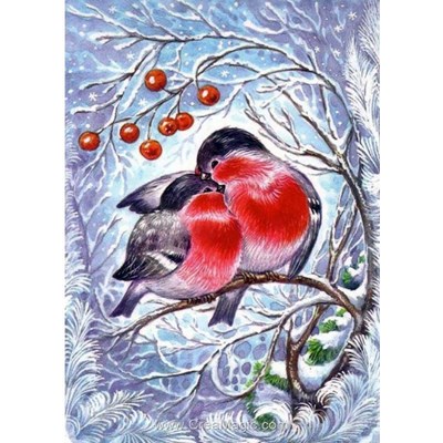 Broderie diamant bullfinches - Collection d'art