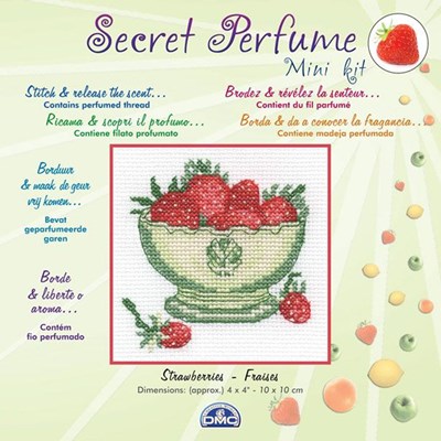 Bol de fraises broderie mini kit - DMC