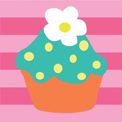 Cupcake fleur kit canevas pour débutant - DMC