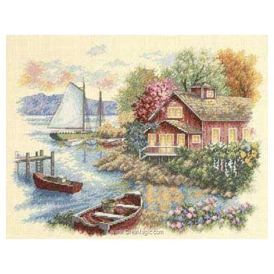 Broderie peaceful lake house de Dimensions