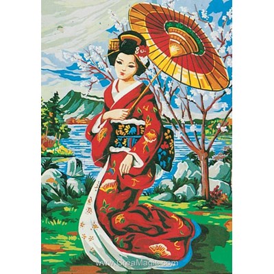 Collection d'art canevas l'ombrelle de la geisha