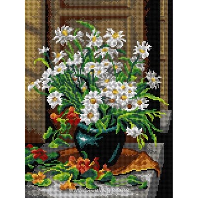 Canevas Fleurs et plantes - Canevas Flowers in a Vase - Orchidea
