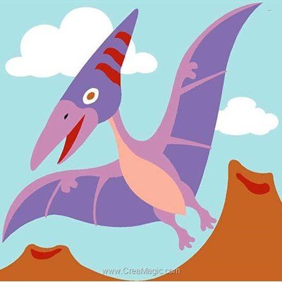 Canevas enfant en kit dinosaure - ptérosaure de SEG
