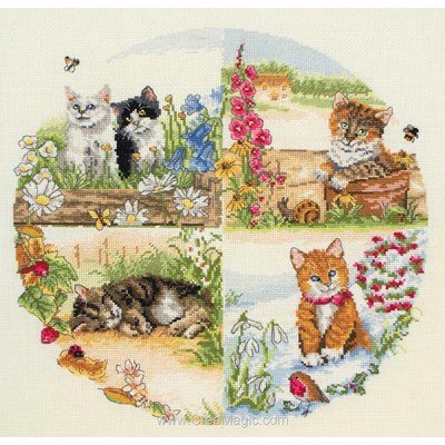 Anchor kit point croix les 4 saisons des chats