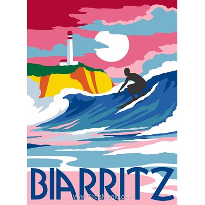 Canevas affiche vintage - biarritz - Margot