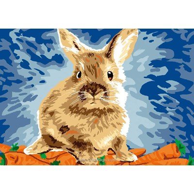 Vive les carottes de lapin canevas chez Luc Création