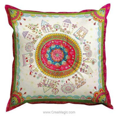 Coussin mini planète à broder en broderie imprimée - Princesse