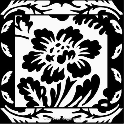 Coussin baroque floral au demi point Margot
