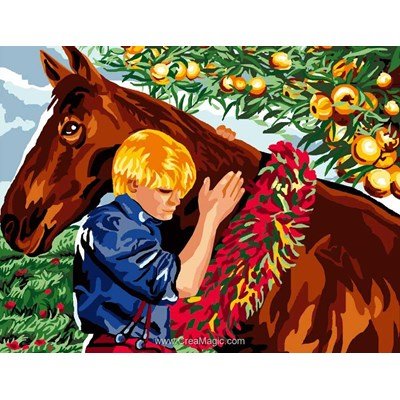 Luc Création canevas l'amitié et cheval