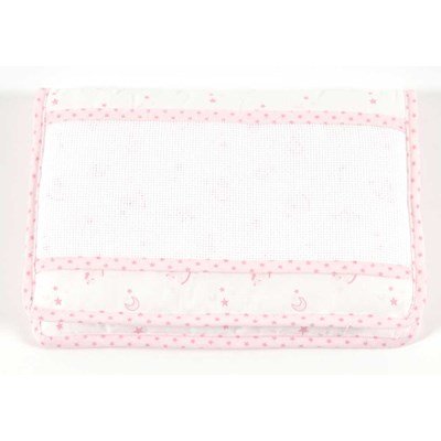 Protège carnet de santé pour bébé baby star - rose à broder DMC