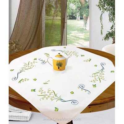 Kit surnappe brins de muguet en broderie traditionnelle d'Avila K75CB-1769