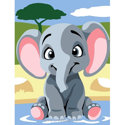 Kit Canevas Complet - Eléphant - Margot