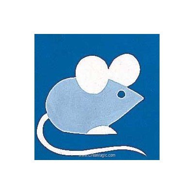 Kit canevas enfants souris bleue de Margot