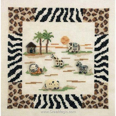 Bernadette Baldelli kit à broder point de croix afrique 1