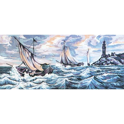 Collection d'art canevas les voiliers sur la mer déchainée