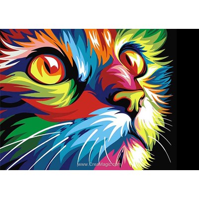 Broderie diamant Wizardi rainbow cat