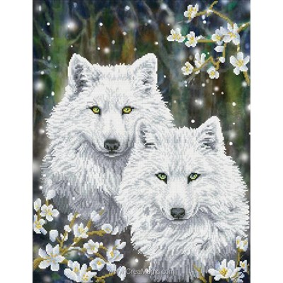 Broderie diamant - Les loups de l'hiver - Diamond Dotz