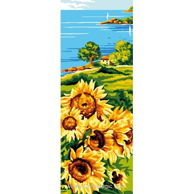 Tournesols de bord de mer canevas - Luc Création