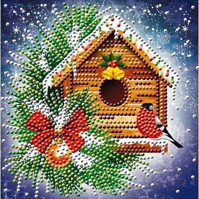 Broderie diamant little bird - noël - Diamond Painting