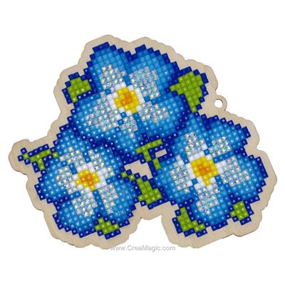 Kit broderie diamant blue pansies de Wizardi