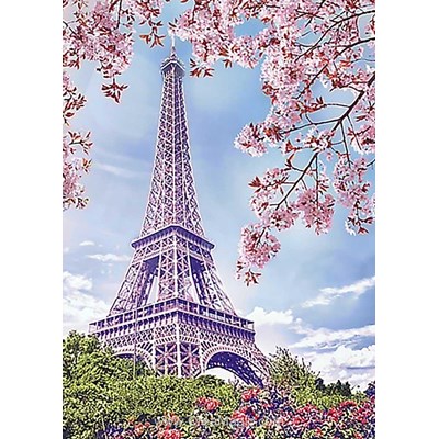 Kit broderie diamant le printemps de la tour eiffel à paris de Wizardi