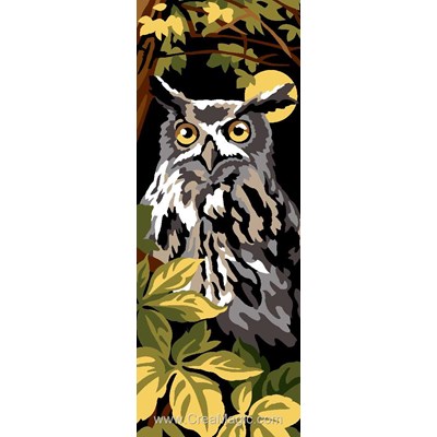 Canevas SEG hibou dans les feuilles