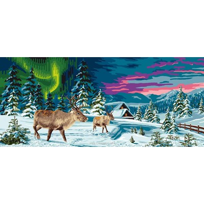 Canevas Mimo Verde Aurores boréales