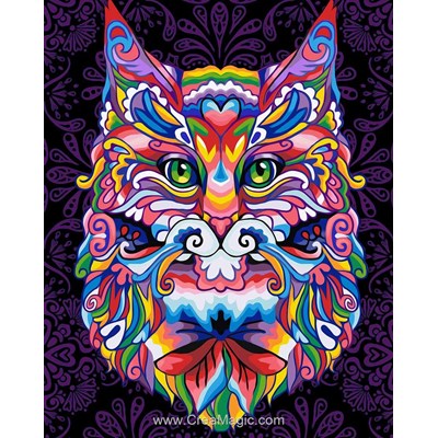 Broderie diamant mystical cat de Diamond Painting